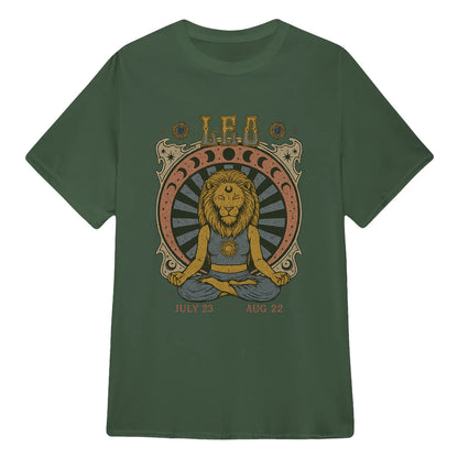 Leo Zodiac Meditation Moon Phase Yoga Classic Unisex T-Shirt | 5To9Style