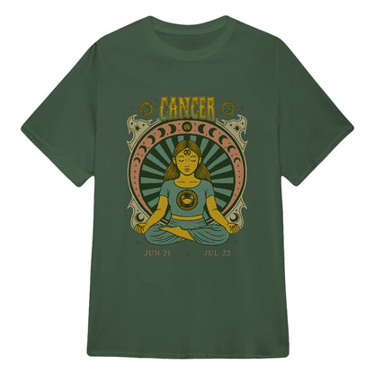 Cancer Zodiac Meditation Moon Phase Yoga Classic Unisex T-Shirt | 5To9Style
