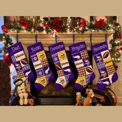 All Football Teams Team-Inspired Holiday Christmas Stocking for Football Fans - 5to9style