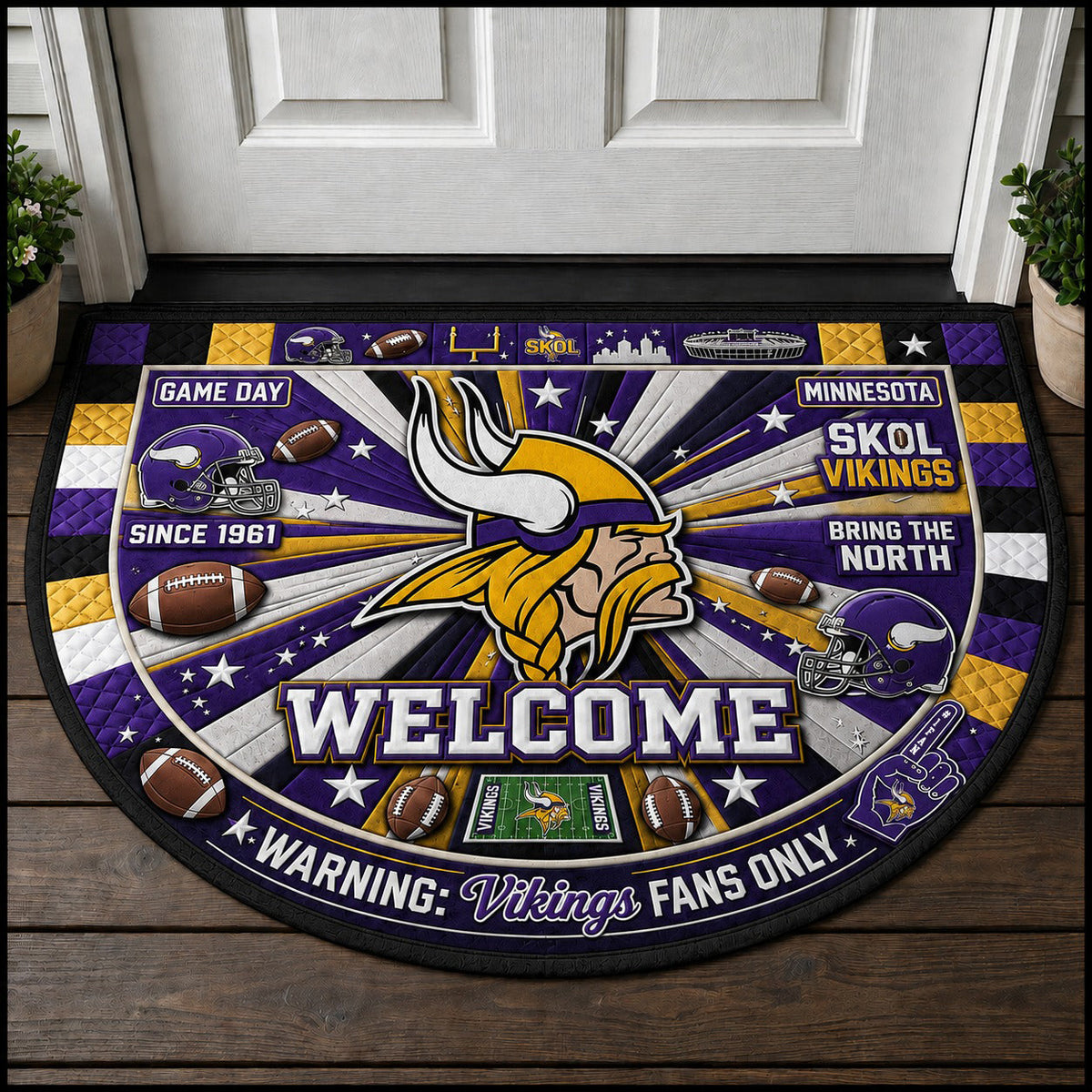 Football All Teams Custom Premium Welcome Mat – Personalized Doormat
