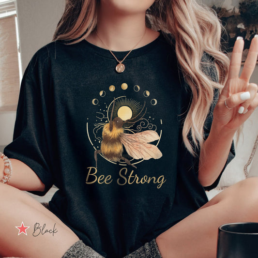 Bee Strong Moon Phase Chill Bee Yoga Classic Unisex T-Shirt | 5To9Style