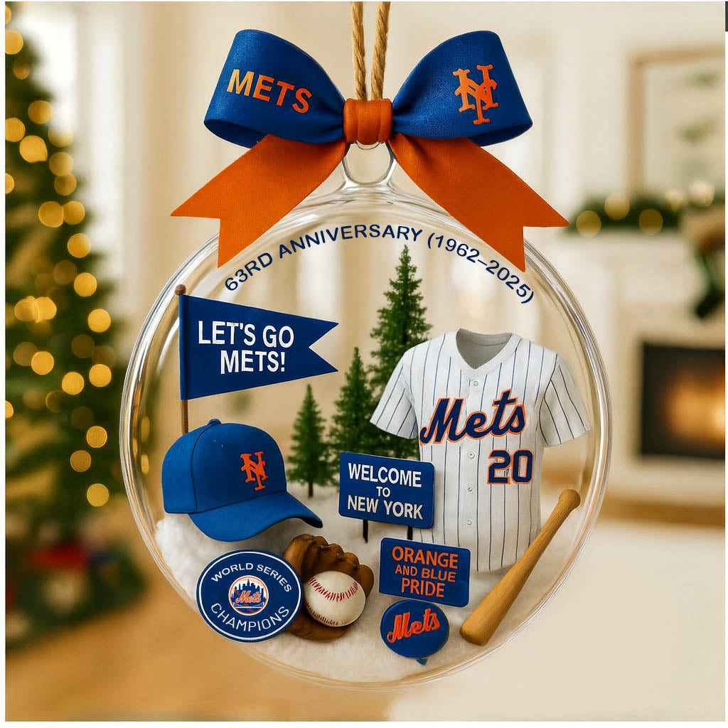 Christmas tree pendant with cute mascot and uniform of American baseball team - Ornament
