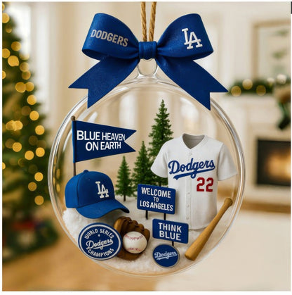 Christmas tree pendant with cute mascot and uniform of American baseball team - Ornament