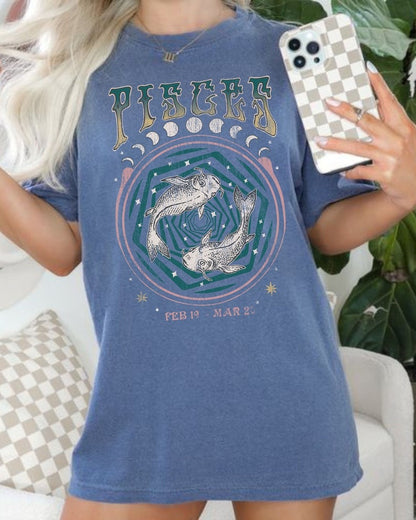 Zodiac Pisces Astrology Graphic Classic Unisex T-Shirt | 5To9Style