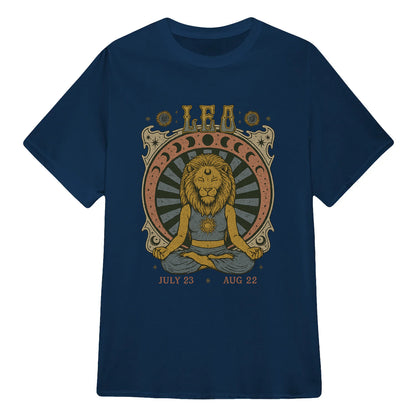 Leo Zodiac Meditation Moon Phase Yoga Classic Unisex T-Shirt | 5To9Style