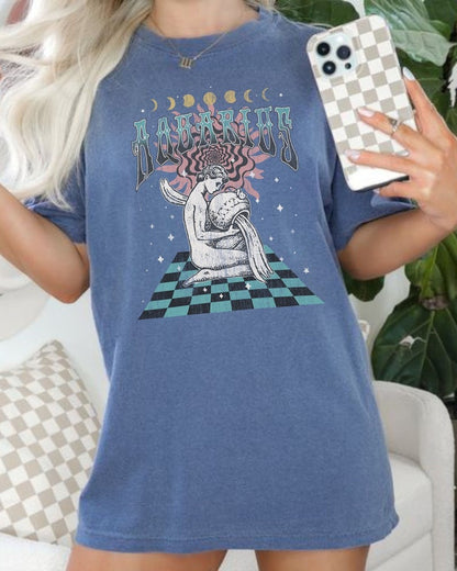 Zodiac Aquarius Astrology Graphic Classic Unisex T-Shirt | 5To9Style