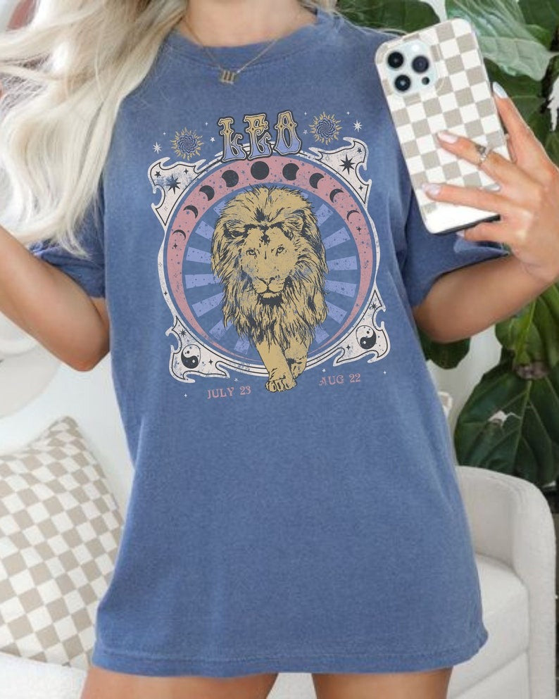 Zodiac Leo Astrology Lion Graphic Classic Unisex T-Shirt | 5To9Style