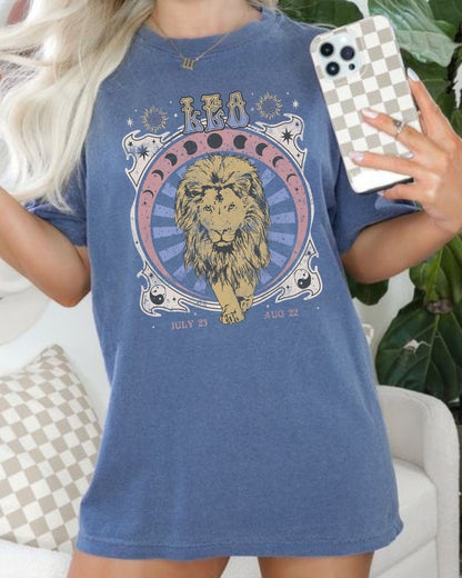 Zodiac Leo Astrology Lion Graphic Classic Unisex T-Shirt | 5To9Style