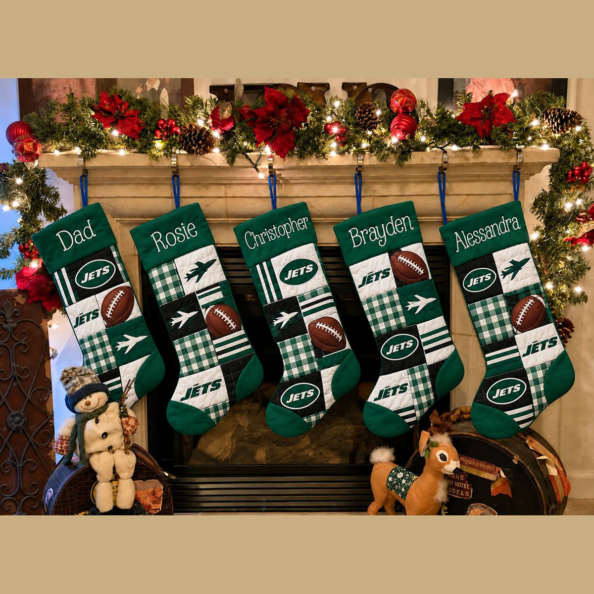 All Football Teams Team-Inspired Holiday Christmas Stocking for Football Fans - 5to9style