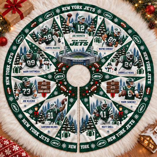 All Football Teams Vintage Players & Stadium Holiday Christmas Skirt Tree for Football Fans -  5to9style