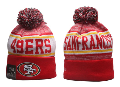 Football Classic Knit Beanie with Pom – One Size Fits All