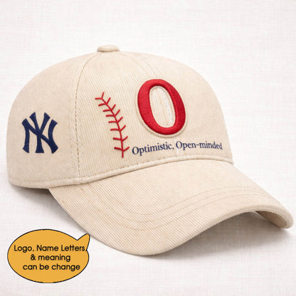 Baseball Personalized Letter 250th Anniversary USA  Unisex Baseball Cap