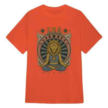 Leo Zodiac Meditation Moon Phase Yoga Classic Unisex T-Shirt | 5To9Style