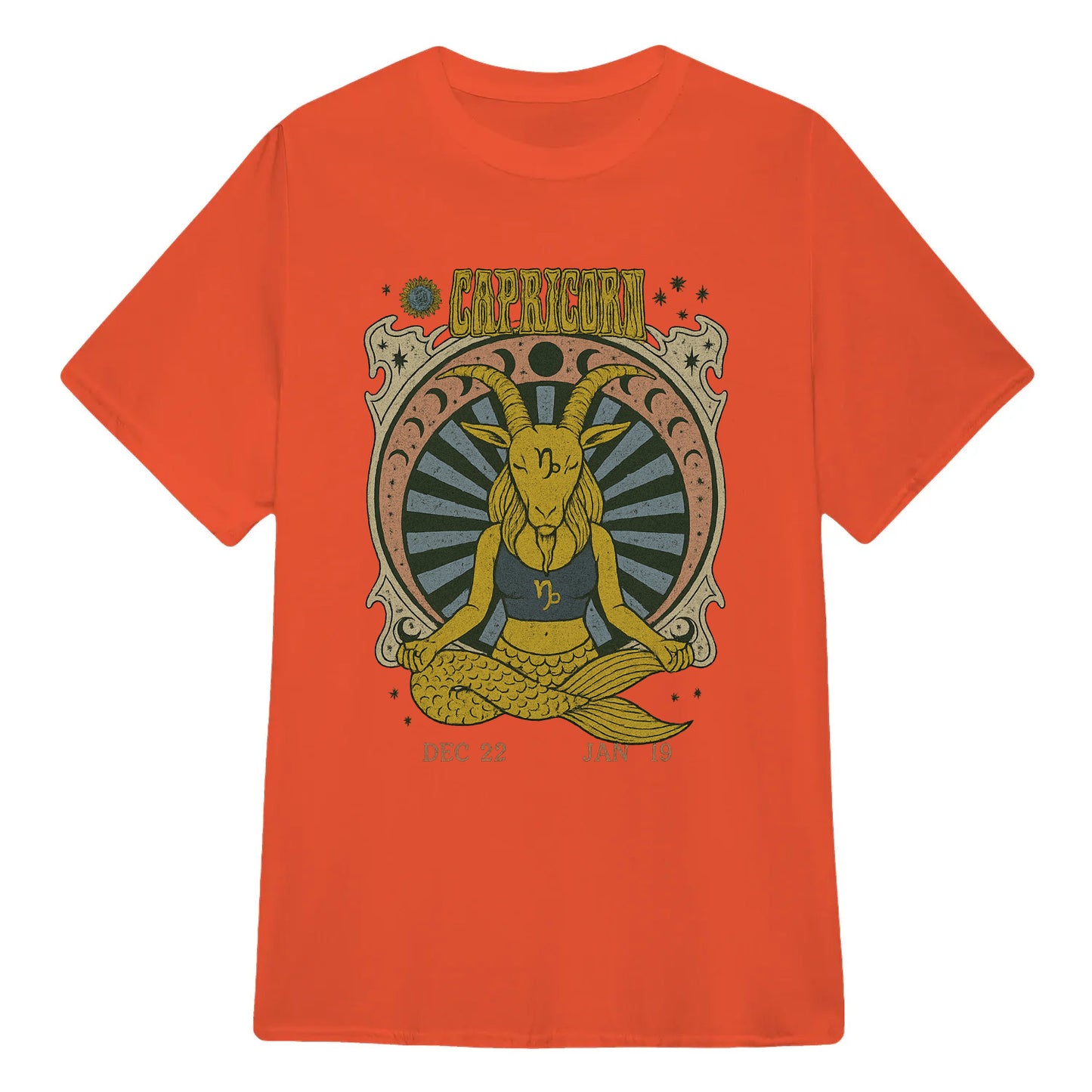 Capricorn Zodiac Meditation Moon Phase Yoga Classic Unisex T-Shirt | 5To9Style