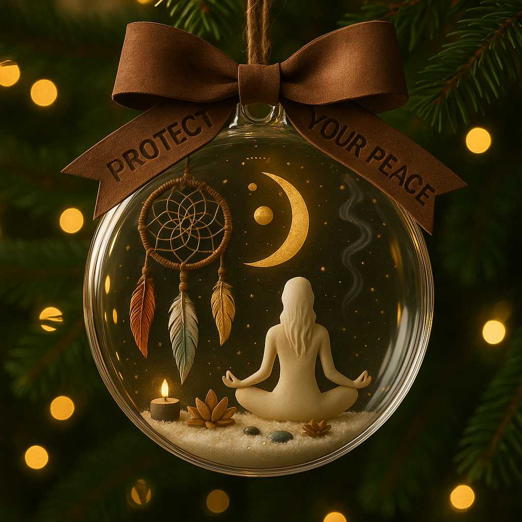 Yoga Meditation Boho Hippie 2  Ornament Christmas 2025  - Ornament