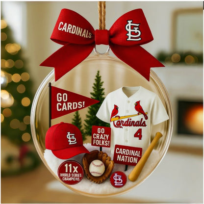 Christmas tree pendant with cute mascot and uniform of American baseball team - Ornament