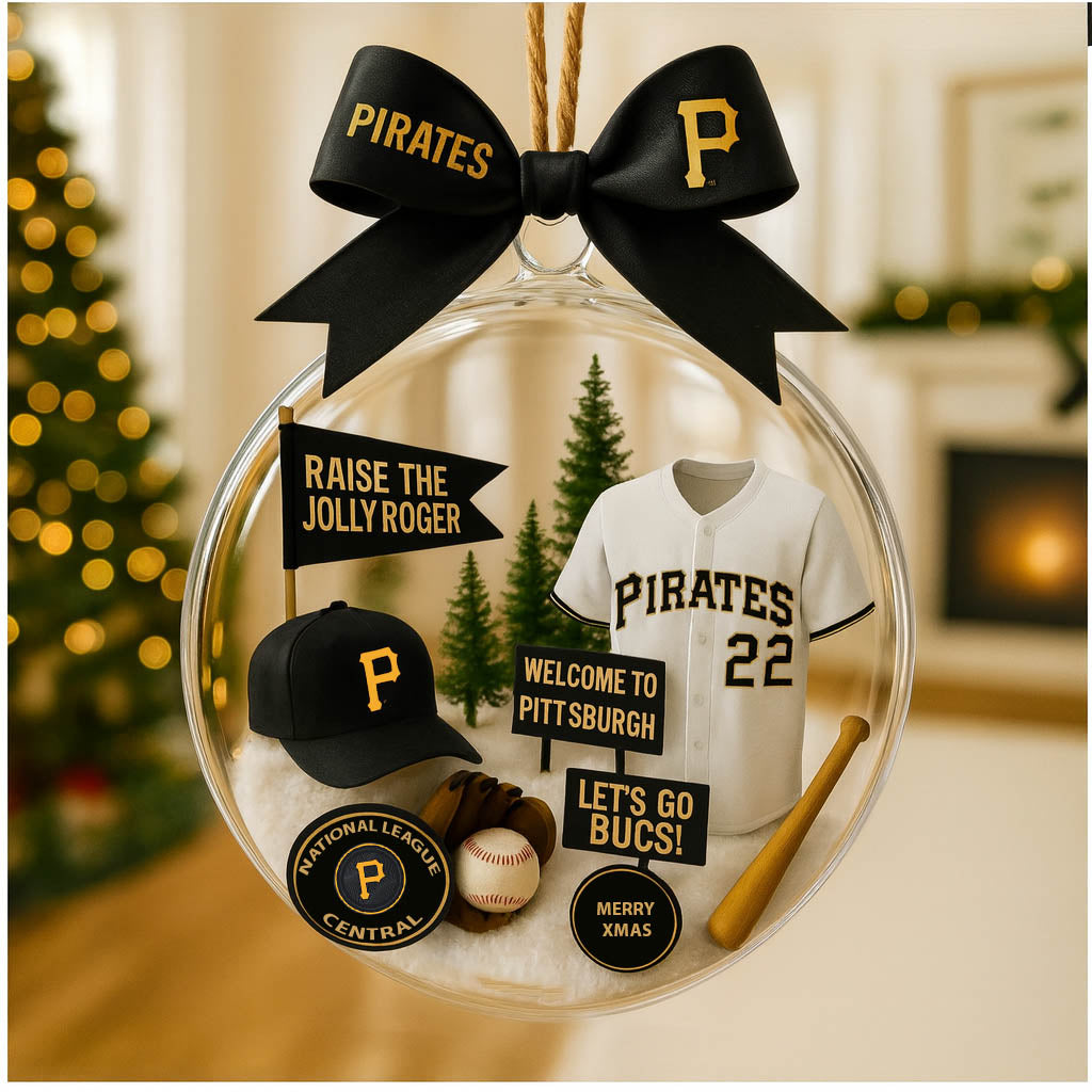 Christmas tree pendant with cute mascot and uniform of American baseball team - Ornament