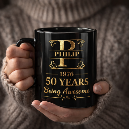 11oz Ceramic Mug Age personalized name, year, letter for birthday Hot Sale- 11oz Ceramic Mug