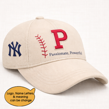Baseball Personalized Letter 250th Anniversary USA  Unisex Baseball Cap
