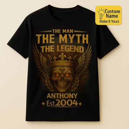 Personalized Birthday T-Shirt – The Man The Myth The Legend Custom name 2004 years  – Unique Birthday Gifts - Birthday Gift Ideas