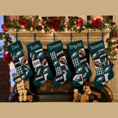 All Football Teams Team-Inspired Holiday Christmas Stocking for Football Fans - 5to9style