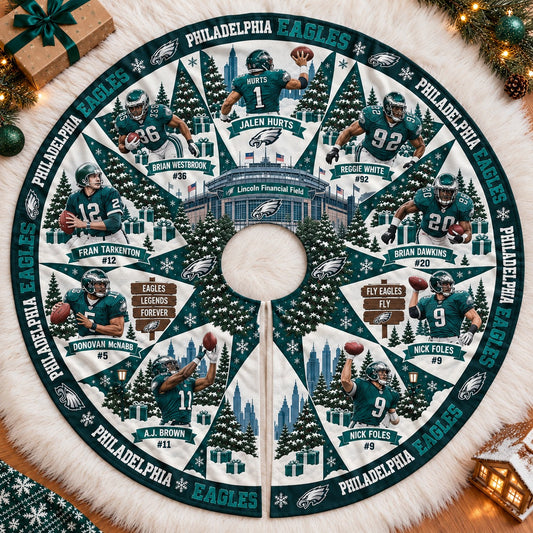 All Football Teams Vintage Players & Stadium Holiday Christmas Skirt Tree for Football Fans -  5to9style