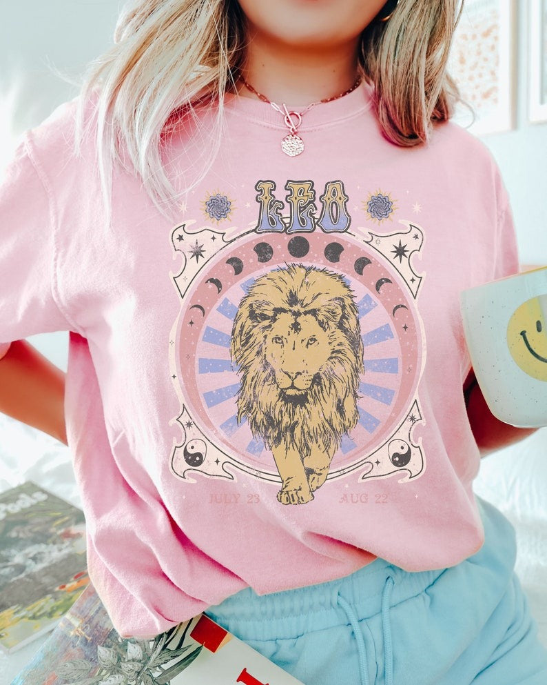 Zodiac Leo Astrology Lion Graphic Classic Unisex T-Shirt | 5To9Style