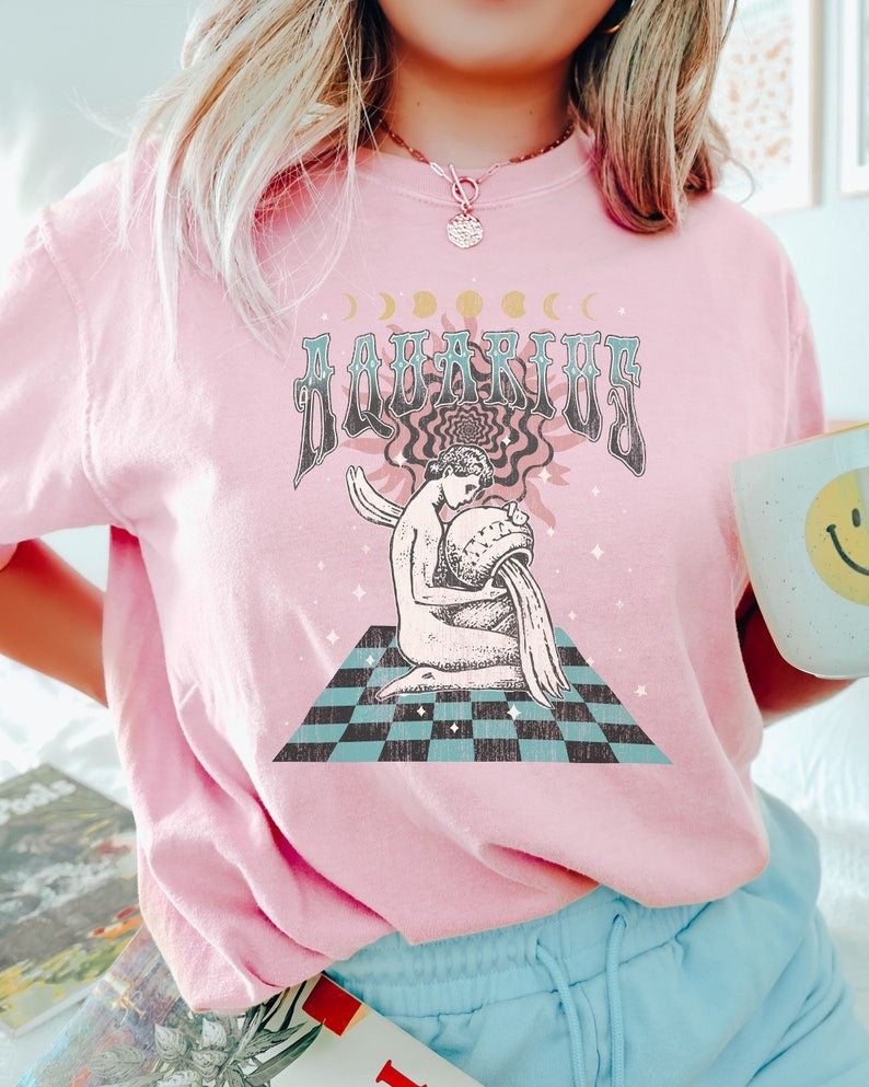 Zodiac Aquarius Astrology Graphic Classic Unisex T-Shirt | 5To9Style
