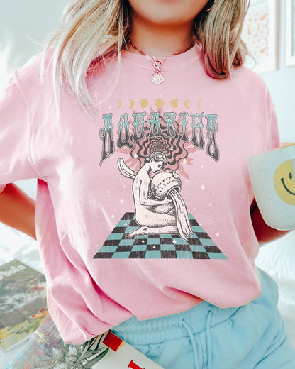 Zodiac Aquarius Astrology Graphic Classic Unisex T-Shirt | 5To9Style