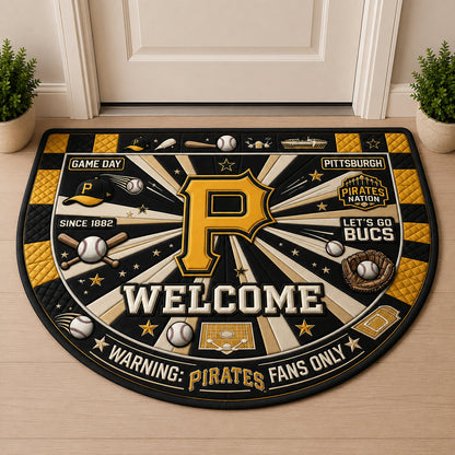 Baseball All Teams Custom Quilted Print Premium Welcome Mat Washable Black Border – Personalized Baseball Doormat