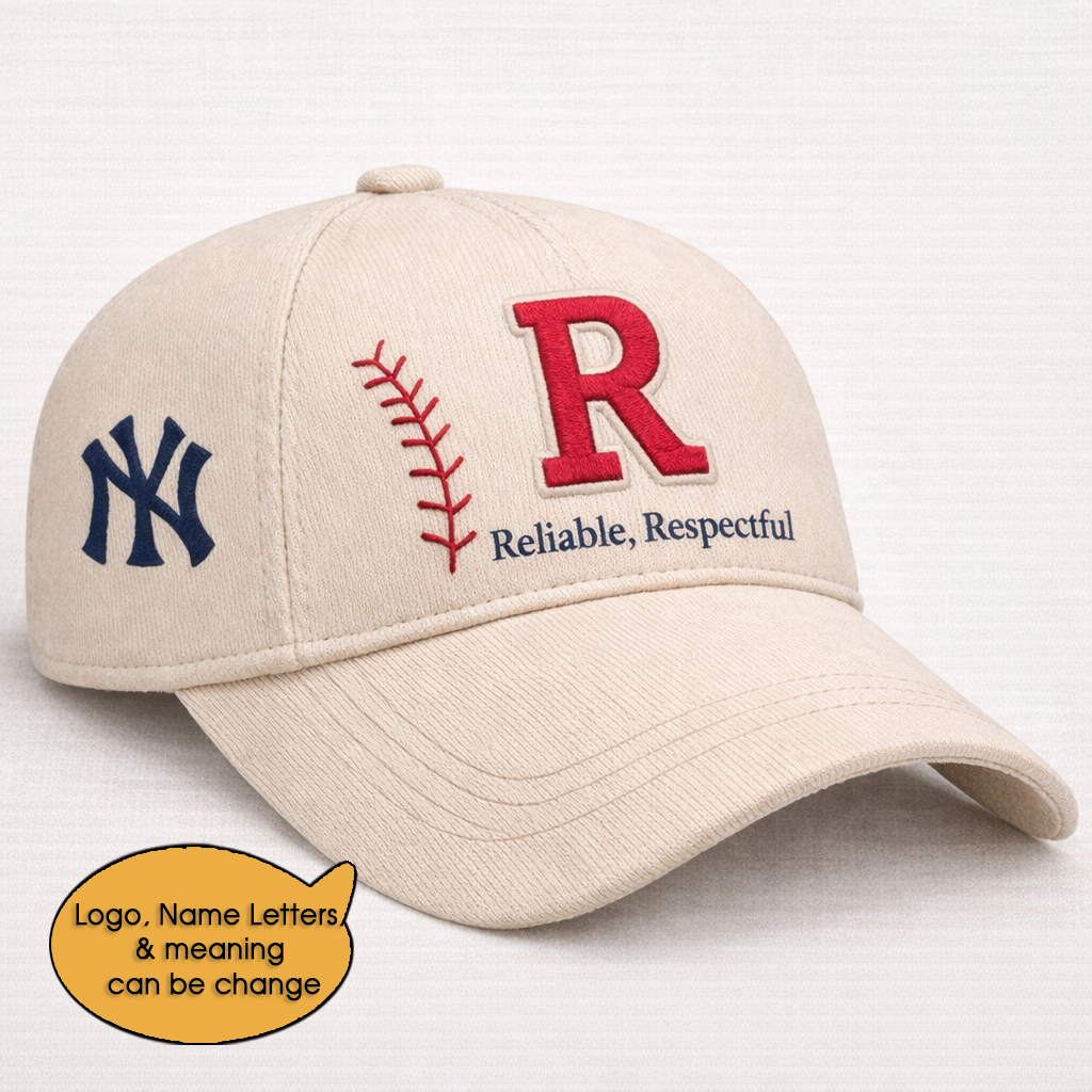 Baseball Personalized Letter 250th Anniversary USA  Unisex Baseball Cap