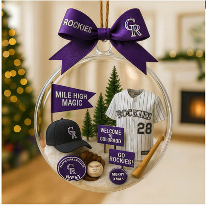 Christmas tree pendant with cute mascot and uniform of American baseball team - Ornament
