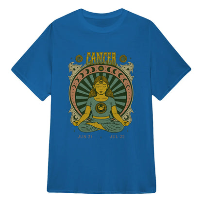 Cancer Zodiac Meditation Moon Phase Yoga Classic Unisex T-Shirt | 5To9Style