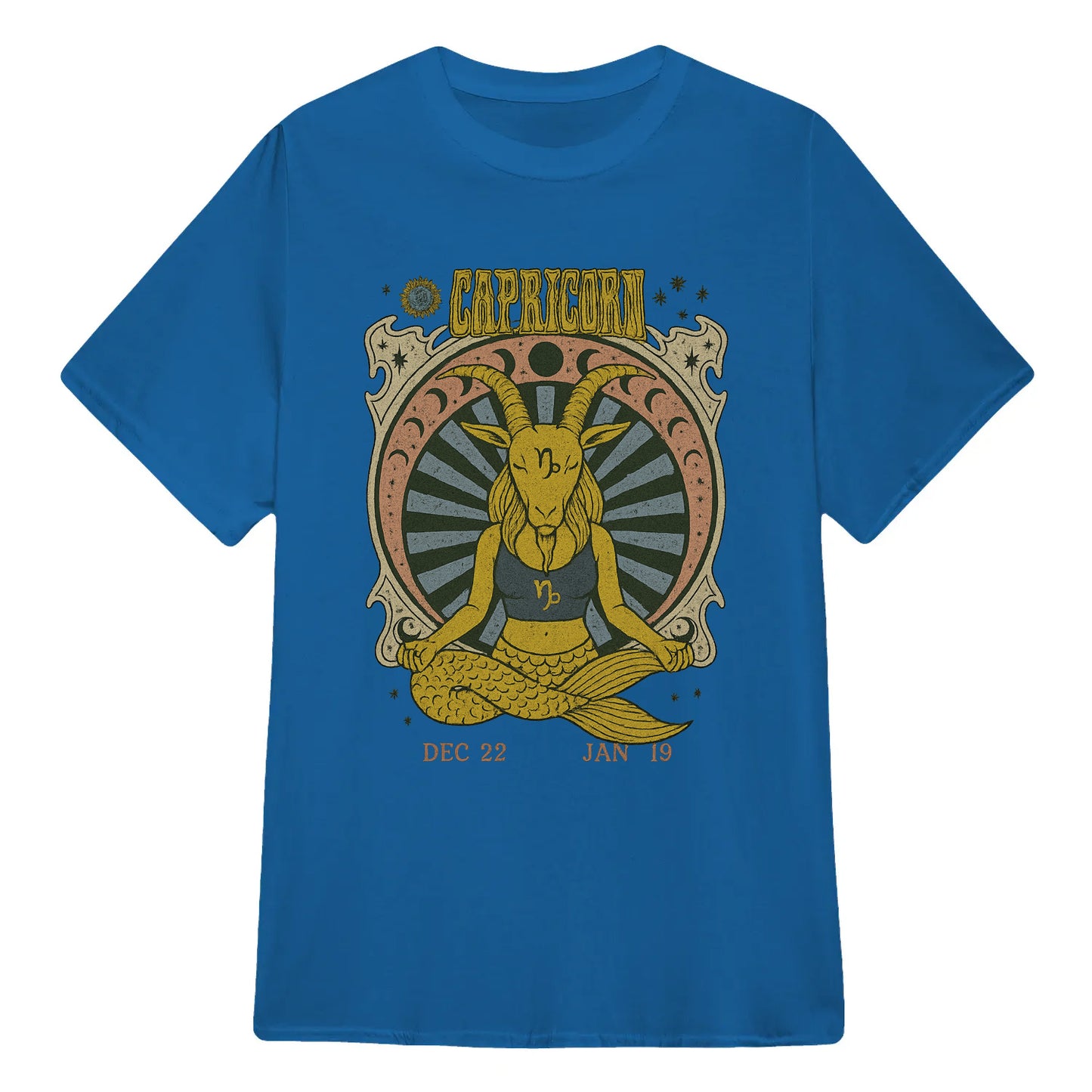 Capricorn Zodiac Meditation Moon Phase Yoga Classic Unisex T-Shirt | 5To9Style