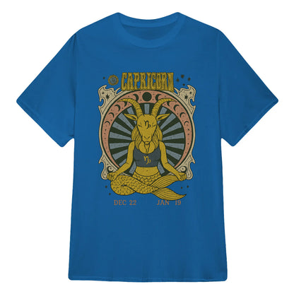 Capricorn Zodiac Meditation Moon Phase Yoga Classic Unisex T-Shirt | 5To9Style