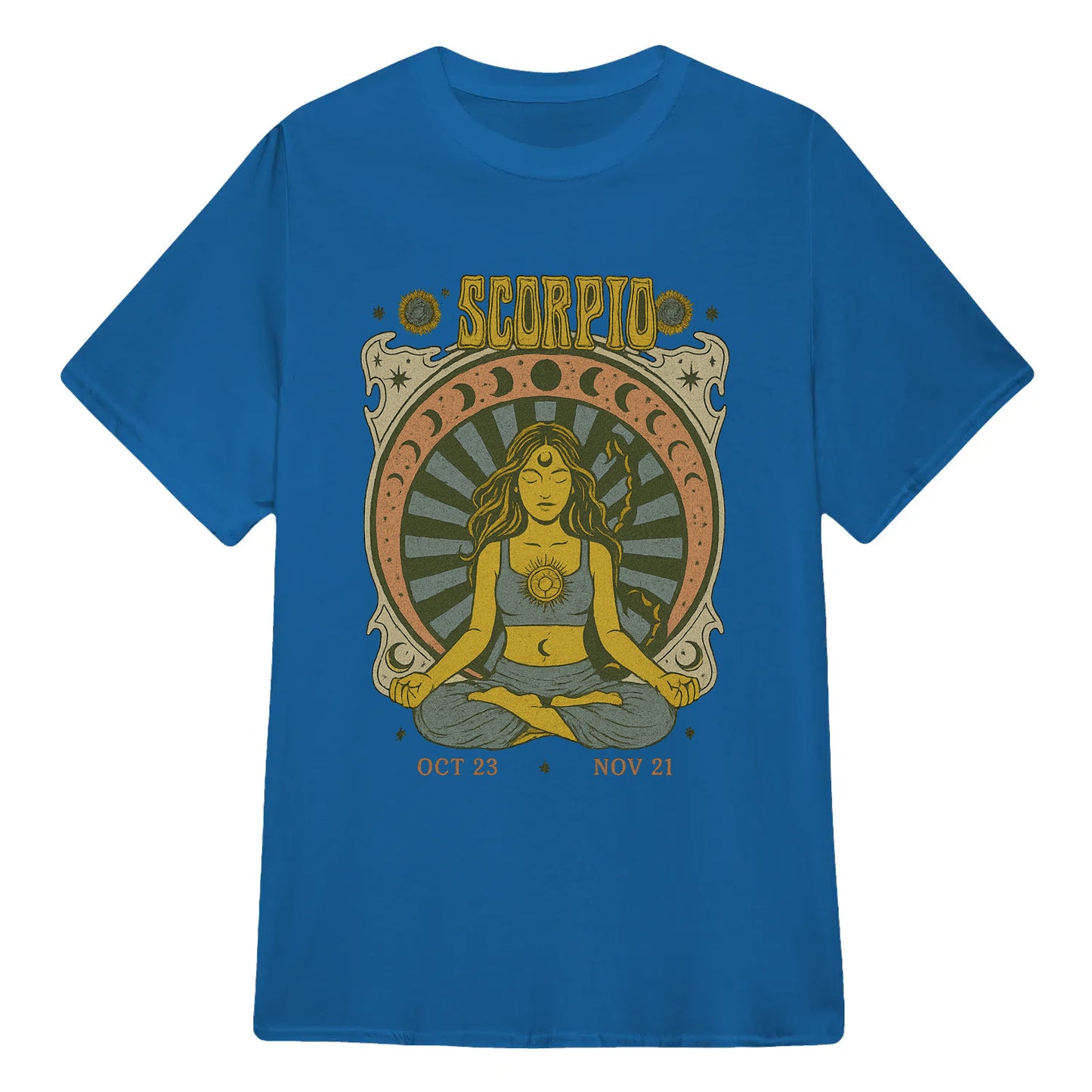 Scorpio Zodiac Meditation Moon Phase Yoga Classic Unisex T-Shirt | 5To9Style