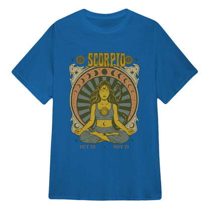 Scorpio Zodiac Meditation Moon Phase Yoga Classic Unisex T-Shirt | 5To9Style
