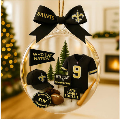 Christmas tree pendant with cute mascot and uniform of American baseball team - Ornament