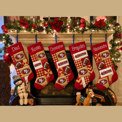 All Football Teams Team-Inspired Holiday Christmas Stocking for Football Fans - 5to9style