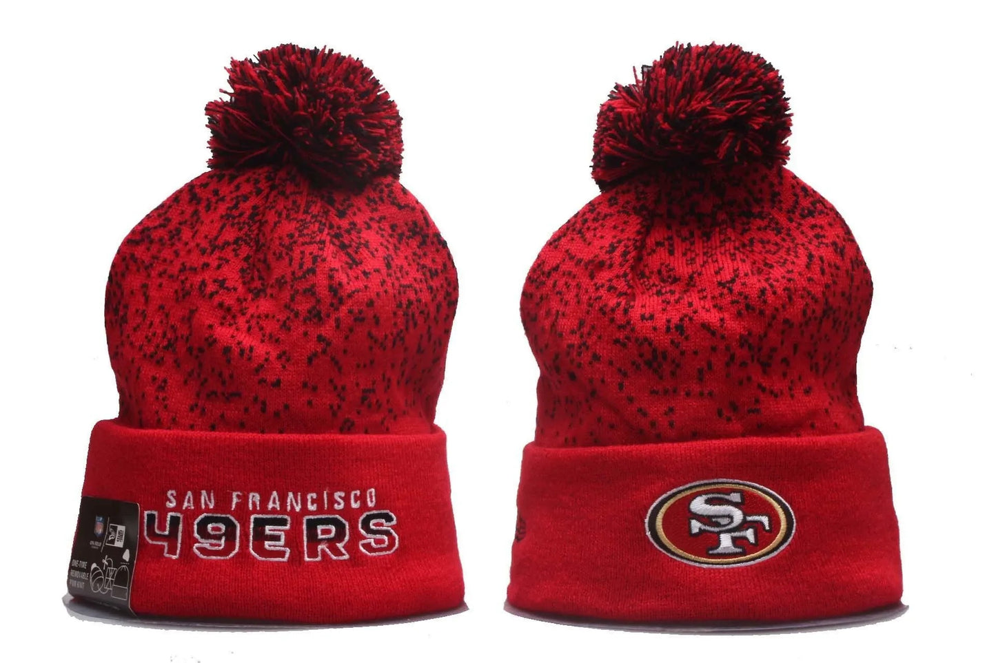 Football Classic Knit Beanie with Pom – One Size Fits All