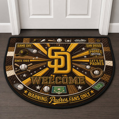 Baseball All Teams Custom Quilted Print Premium Welcome Mat Washable Black Border – Personalized Baseball Doormat