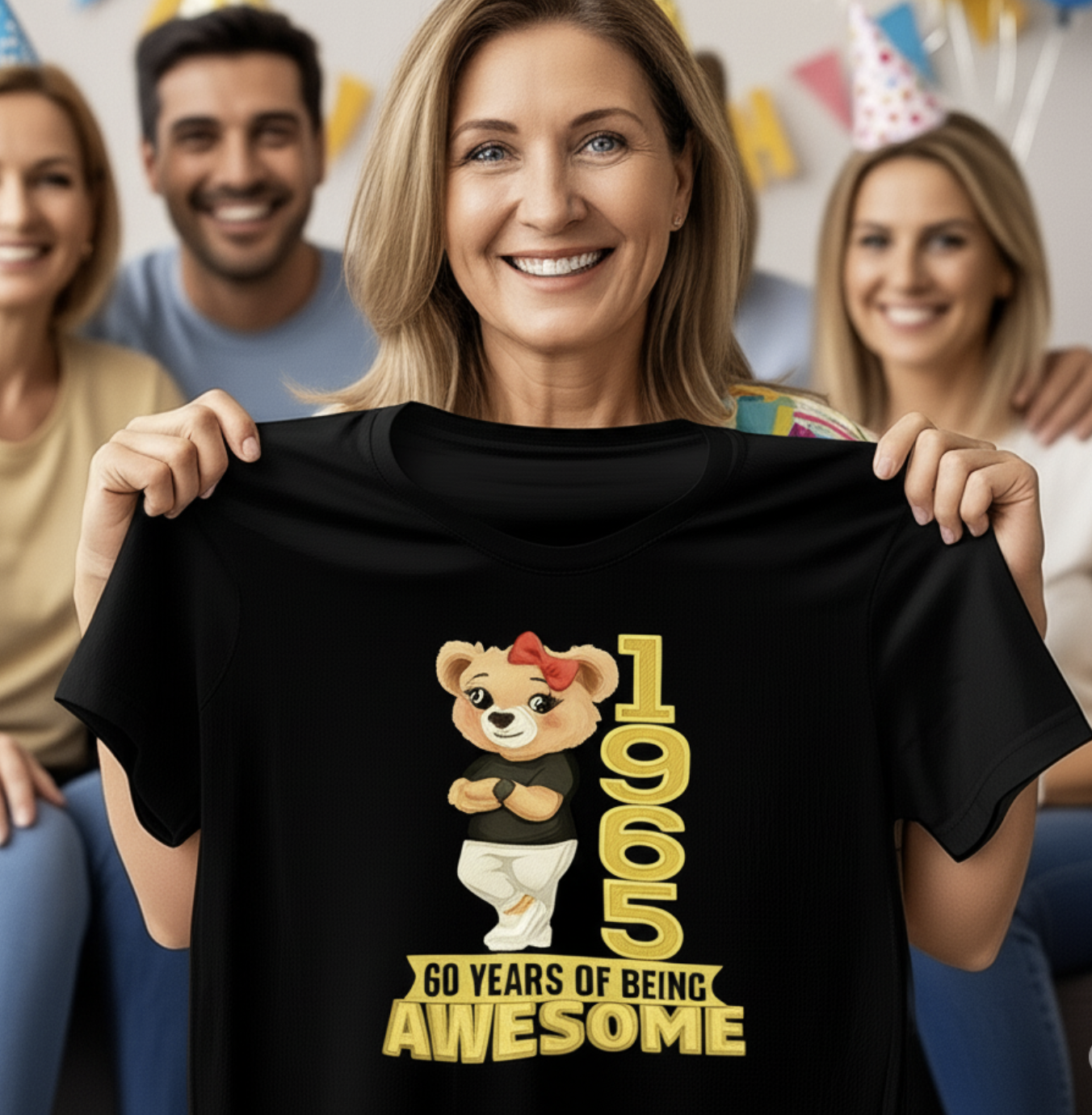 Chilling Bear Birthday Gift Idea Custom Year and Age T-shirt Classic Unisex T-Shirt | 5To9Style