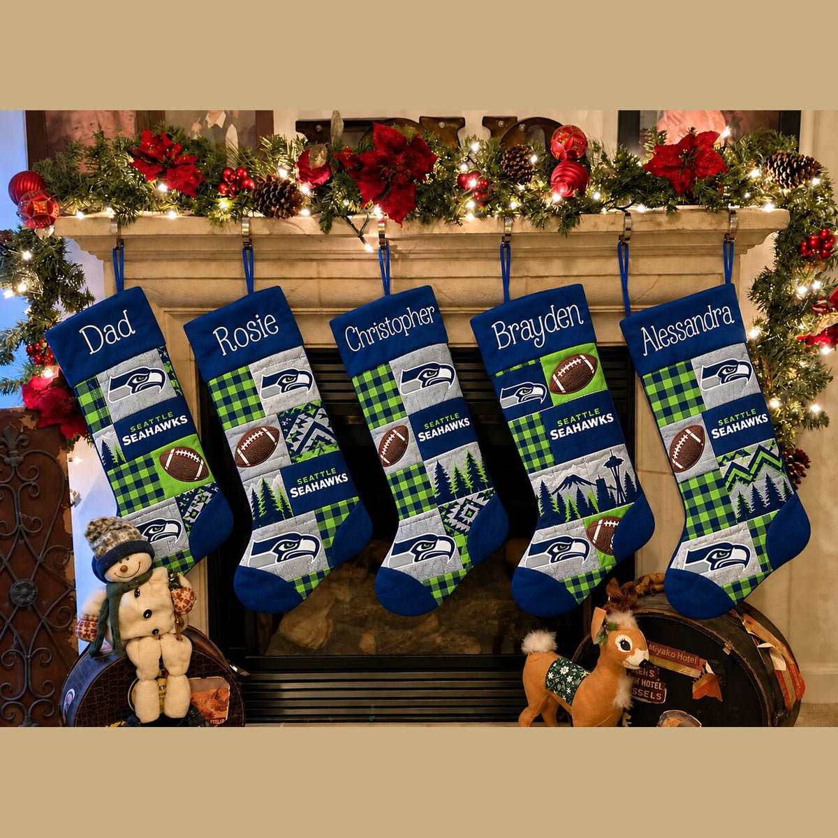 All Football Teams Team-Inspired Holiday Christmas Stocking for Football Fans - 5to9style