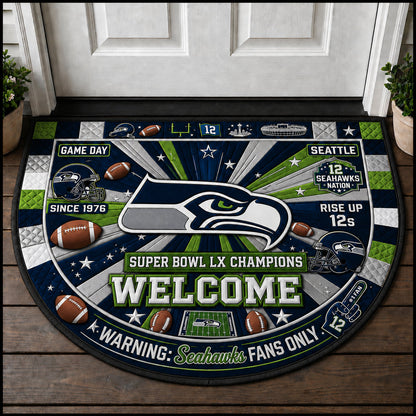 Football All Teams Custom Premium Welcome Mat – Personalized Doormat