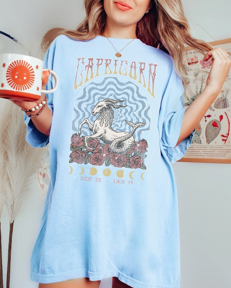 Zodiac Capricorn Astrology Graphic Classic Unisex T-Shirt | 5To9Style