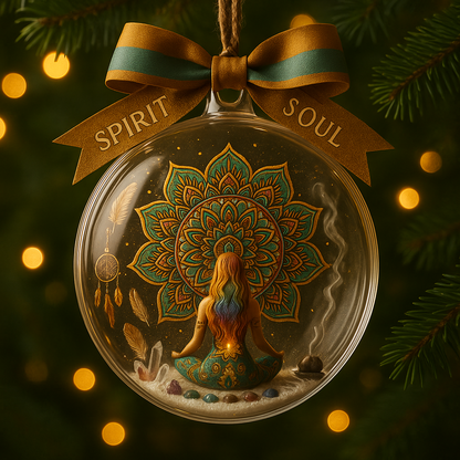 Yoga Meditation Boho Hippie 2  Ornament Christmas 2025  - Ornament