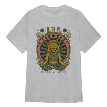 Leo Zodiac Meditation Moon Phase Yoga Classic Unisex T-Shirt | 5To9Style