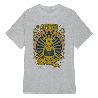 Capricorn Zodiac Meditation Moon Phase Yoga Classic Unisex T-Shirt | 5To9Style