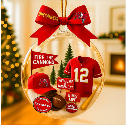 Christmas tree pendant with cute mascot and uniform of American baseball team - Ornament