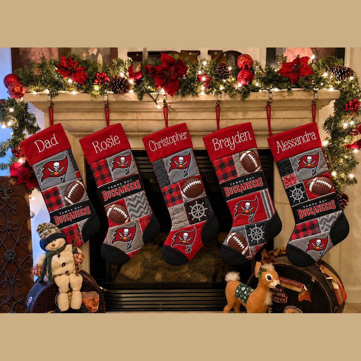 All Football Teams Team-Inspired Holiday Christmas Stocking for Football Fans - 5to9style